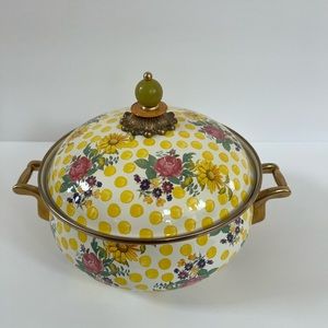 MacKenzie-Child Flower Market Enamel 3 Qt. Casserole.